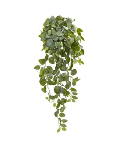 Nearly Natural 36” Fittonia Hanging Bush Artificial Plant (Set of 2) (Real Touch)