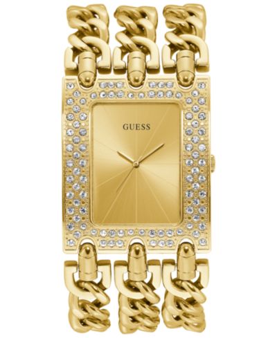 GUESS часы-браслет из нержавеющей стали с золотым покрытием 39x47mm