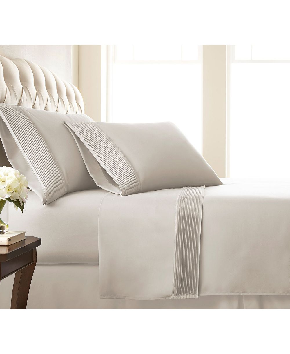Southshore Fine Linens Classy Pleated 21" Extra deep, Pocket Sheet Set, Full
