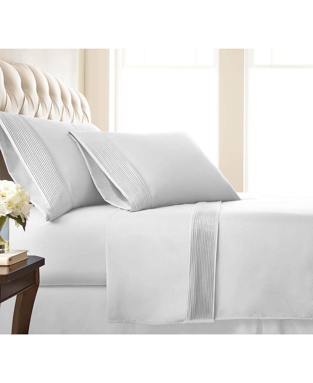Southshore Fine Linens Classy Pleated 21" Extra deep, Pocket Sheet Set, Twin XL