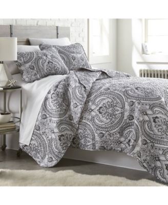 Southshore Fine Linens Classic Paisley 3-Pc. Quilt Set, King/California King