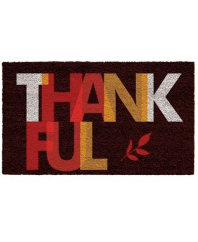 Home & More коврик для двери Thankful из кокосового волокна/винила 17" x 29"