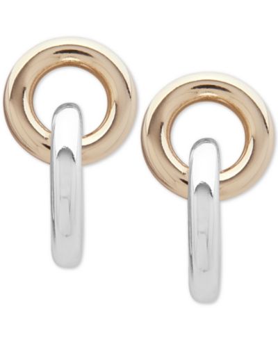 Серьги-подвески Lauren Ralph Lauren Two-Tone Circle & Bar