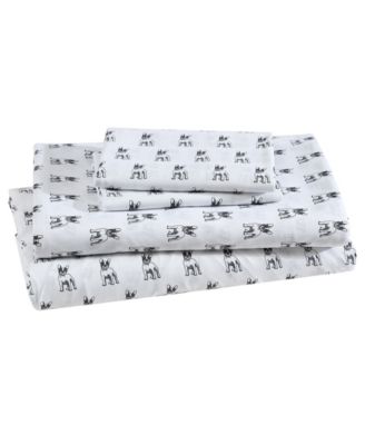 Beatrice Home Fashions Whimsical Printed Microfiber 4-Pc. Sheet Set, Full