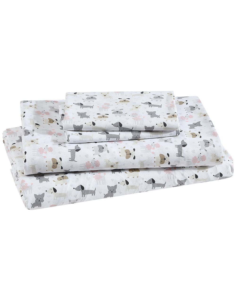 Beatrice Home Fashions Whimsical Printed Microfiber 4-Pc. Sheet Set, Queen
