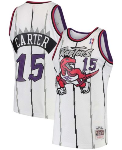 Мужская джерси Mitchell & Ness Vince Carter White Toronto Raptors 1997-98 Hardwood Classics Swingman