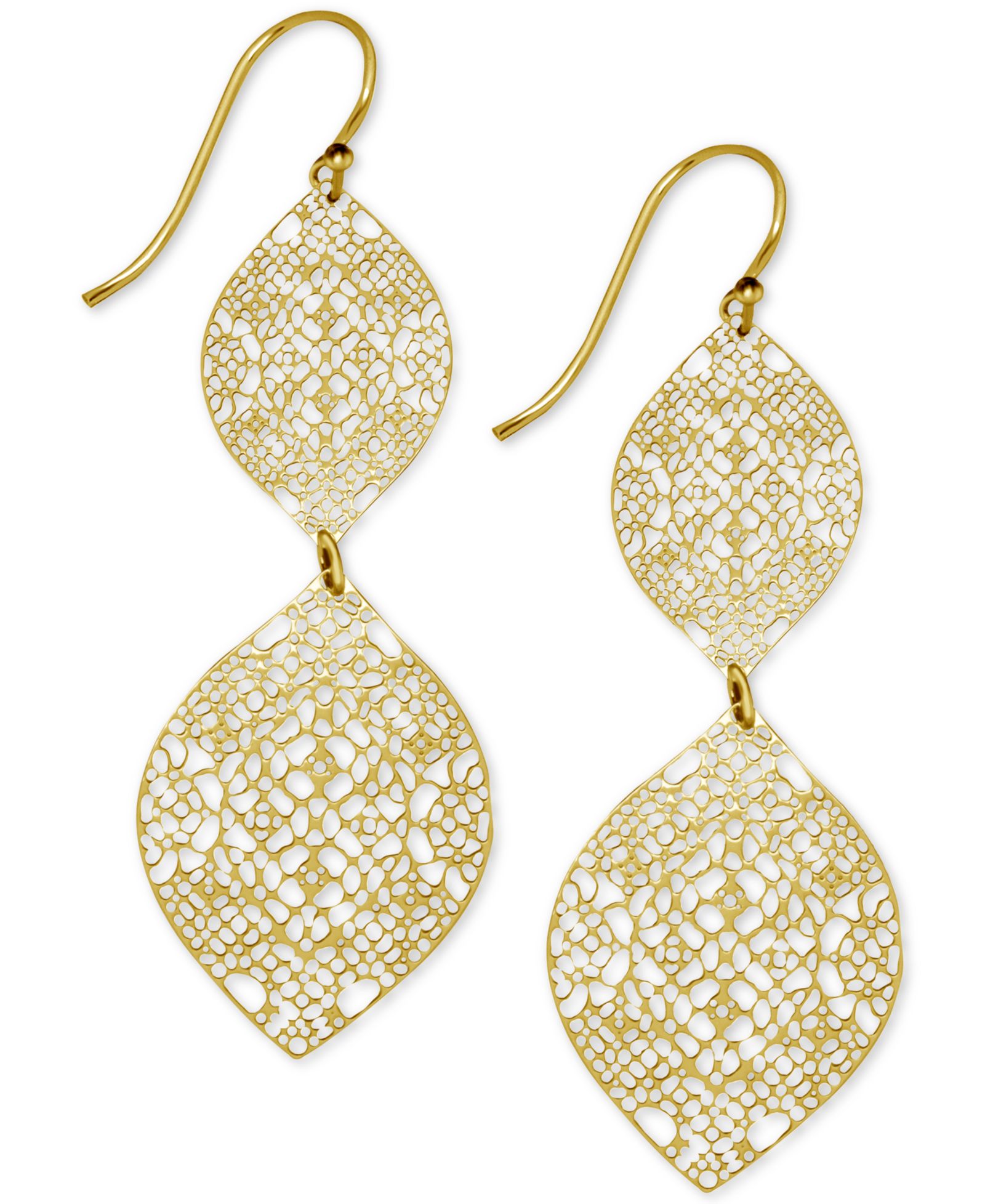 Essentials Filigree серьги-подвески с позолотой
