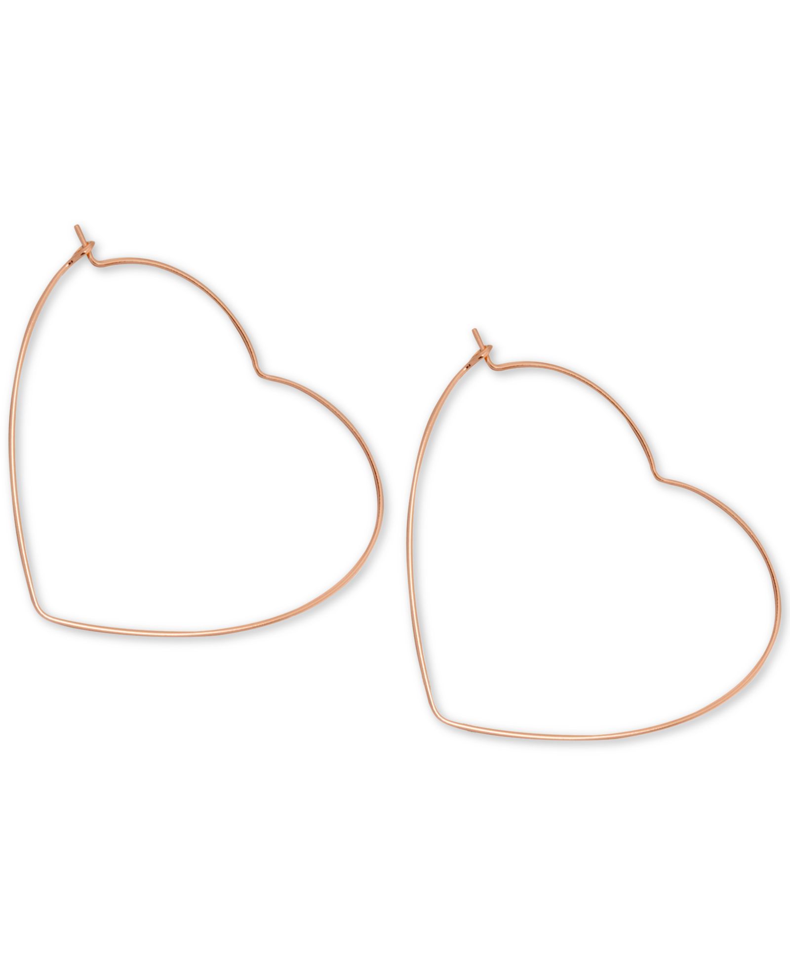 Серьги-кольца Essentials Heart Large в цвете Rose Gold-Plate