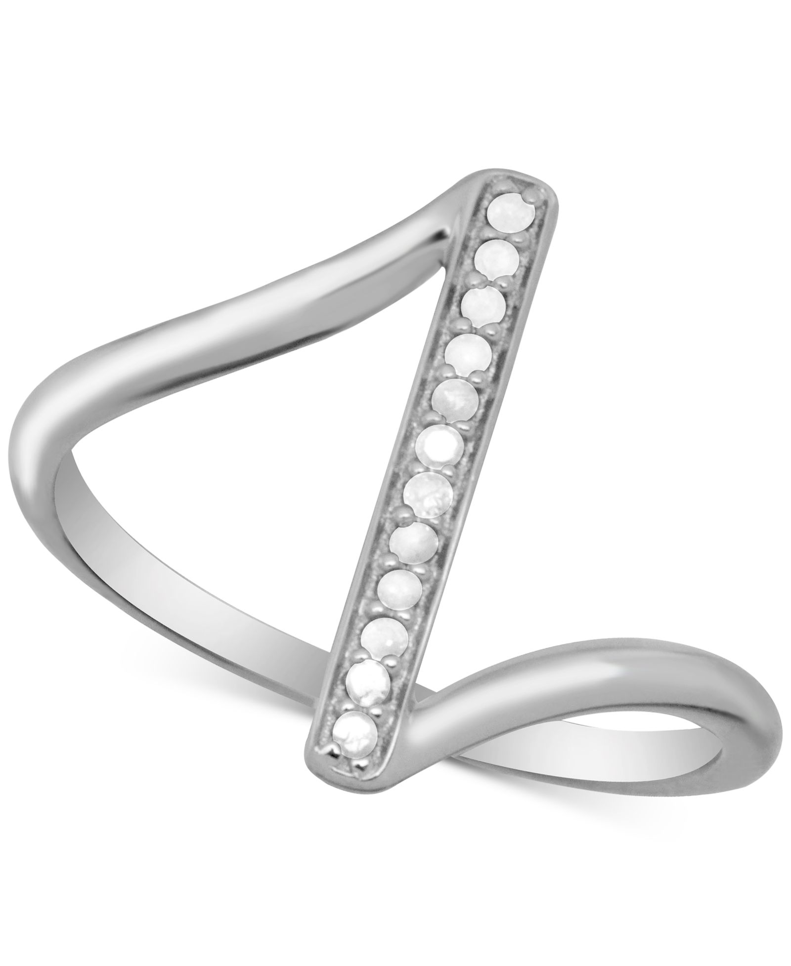 Кольцо с бриллиантами (1/10 ct. t.w.) в Sterling Silver