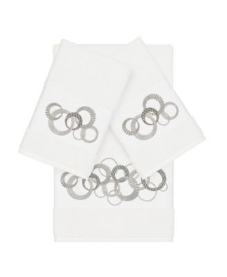 Linum Home Turkish Cotton Annabelle 3-Pc. Embellished Towel Set