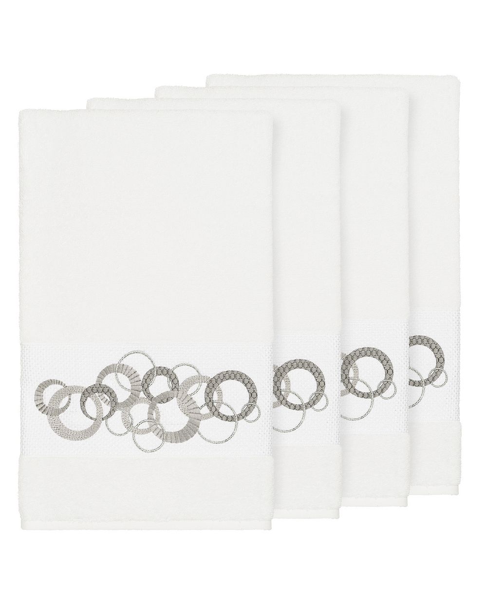 Linum Home Turkish Cotton Annabelle 4-Pc. Embellished Bath Towel Set