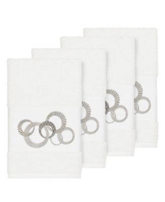 Linum Home Turkish Cotton Annabelle 4-Pc. Embellished Hand Towel Set
