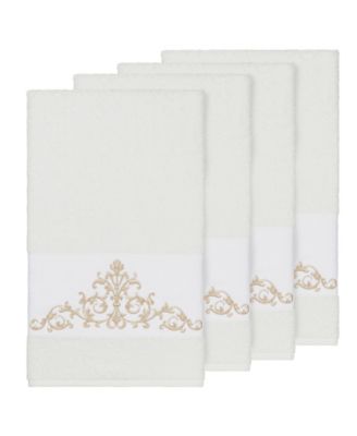 Набор махровых полотенец Linum Home Turkish Cotton Scarlet 4-Pc. Embellished