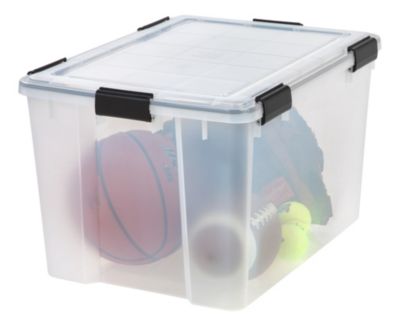 IRIS 74 Quart WeatherPro Storage Box, Clear