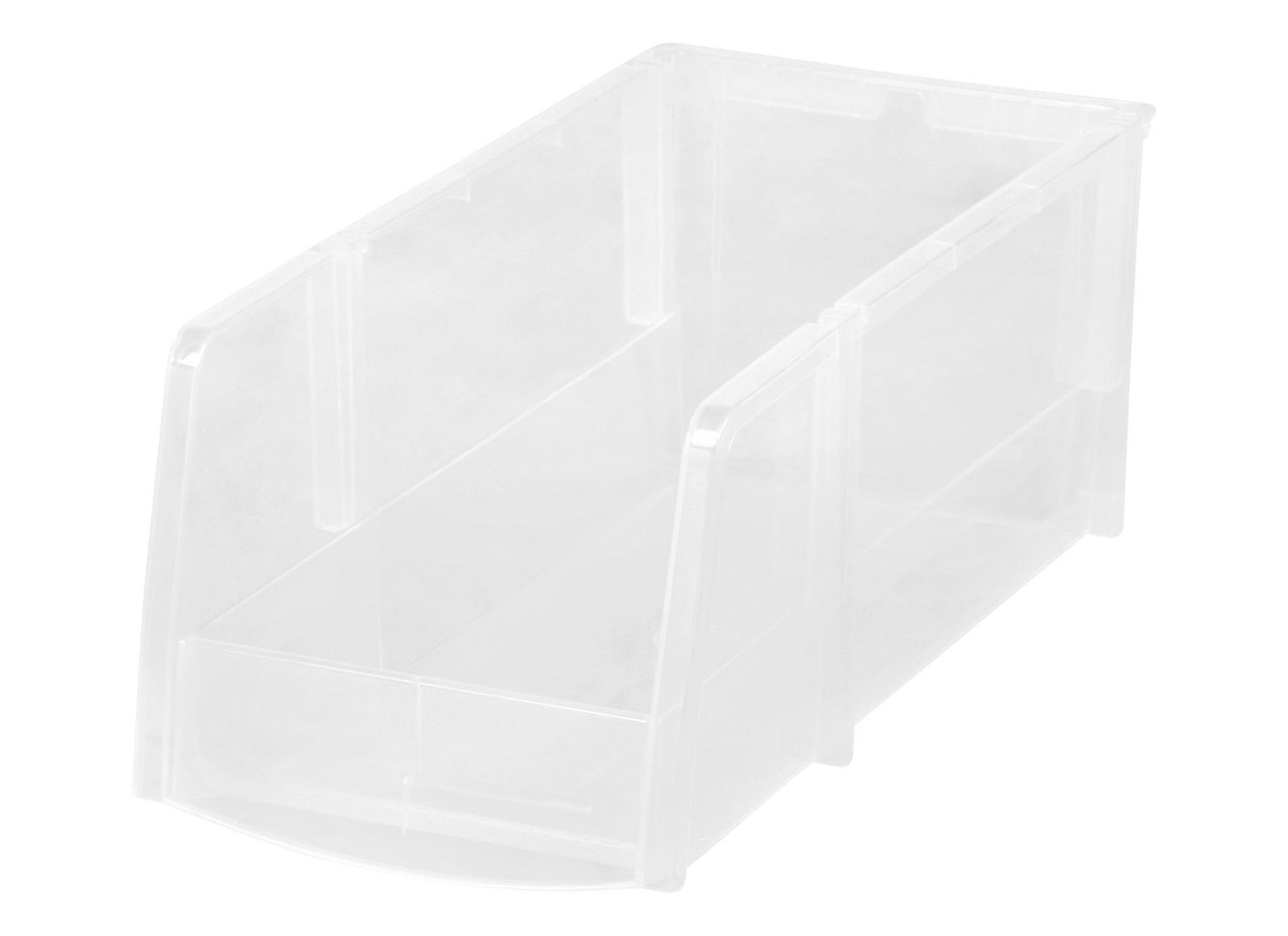 IRIS 8 Pack Large Storage Basket, Stackable Open Front Organizer Bin for Pantry, Clear