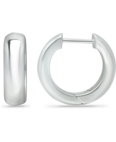 Серьги-кольца Giani Bernini Wide Polished Hoop Earrings из стерлингового серебра