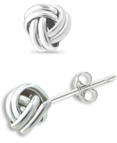 Серьги-гвоздики Giani Bernini Double Love Knot Silver или 18k Gold Over Silver