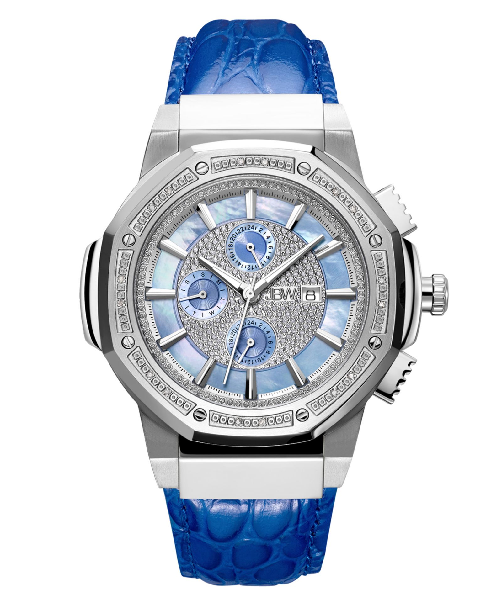 JBW Men's 10 YR Anniversary Saxon Diamond (1/6 ct.t.w.) & Stainless Steel Watch