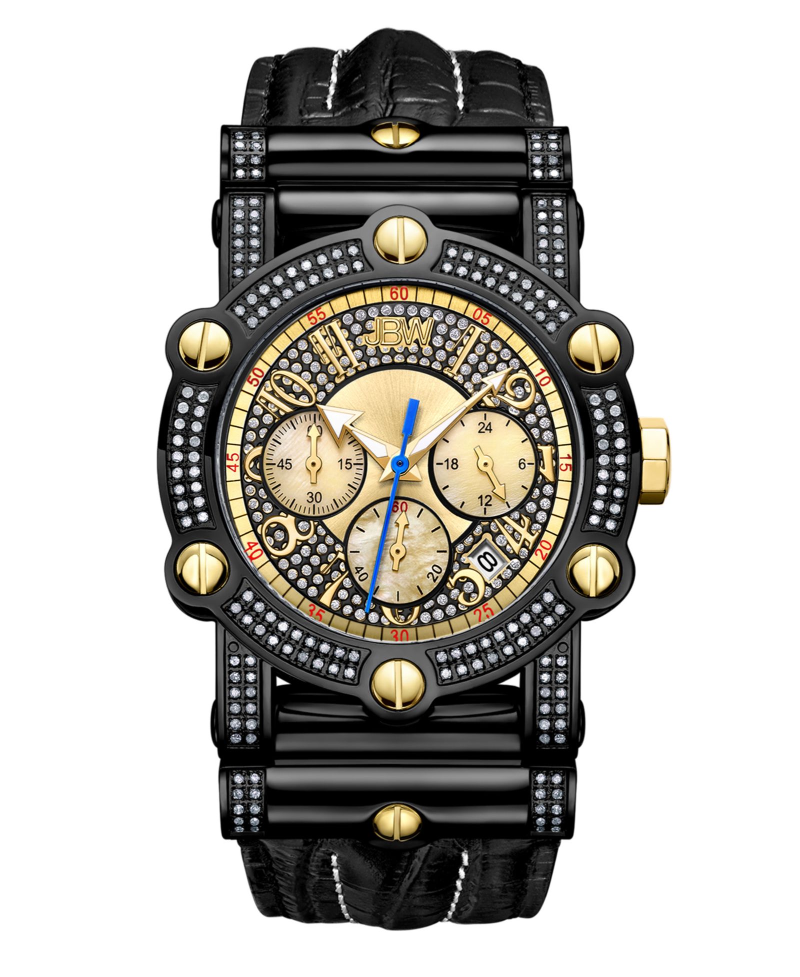 Мужские часы JBW 10 YR Anniversary Phantom Diamond (1 3/4 ct.t.w.) & Chronograph