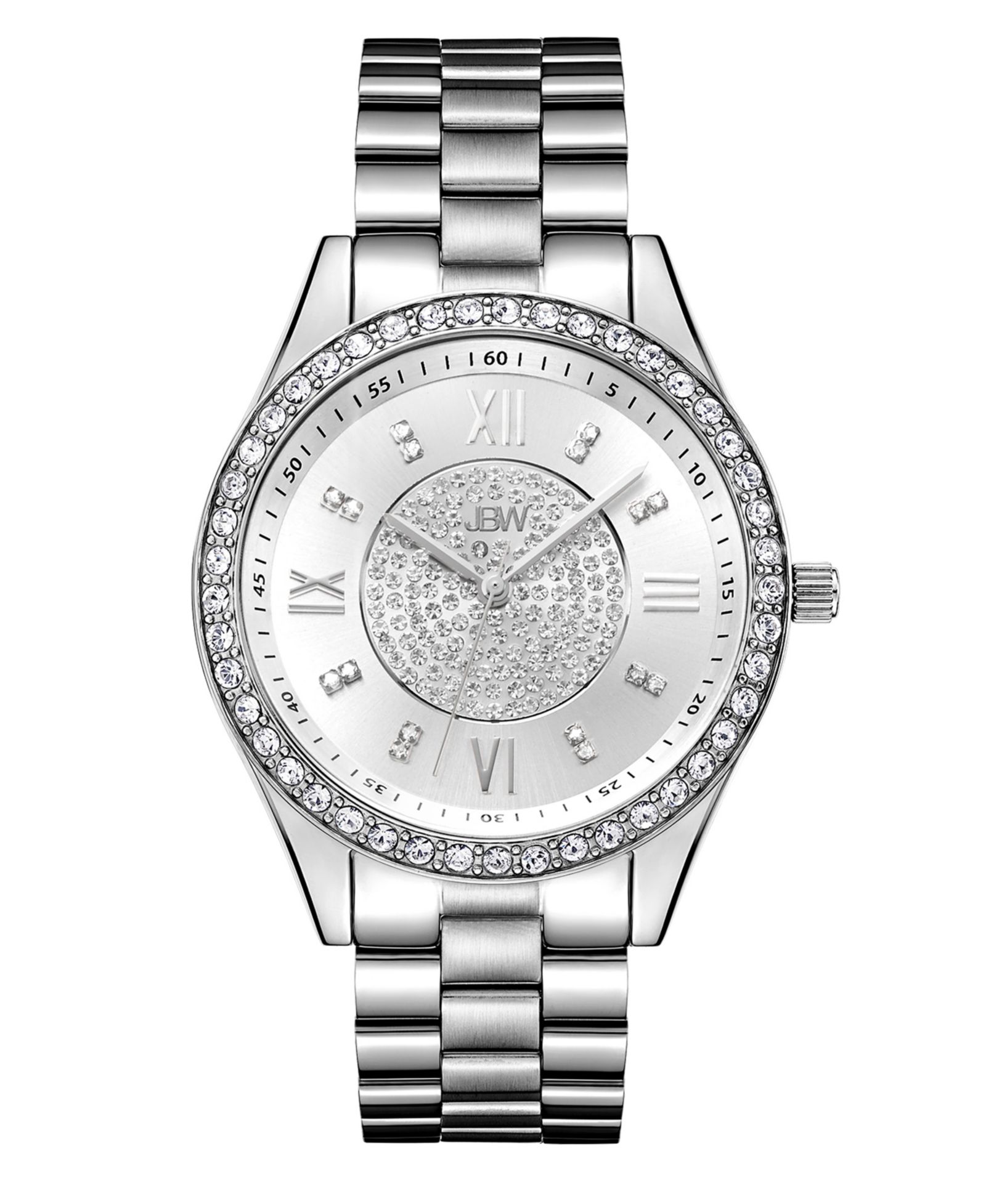 JBW Women's Mondrian Diamond (1/6 ct.t.w.) Stainless Steel Watch