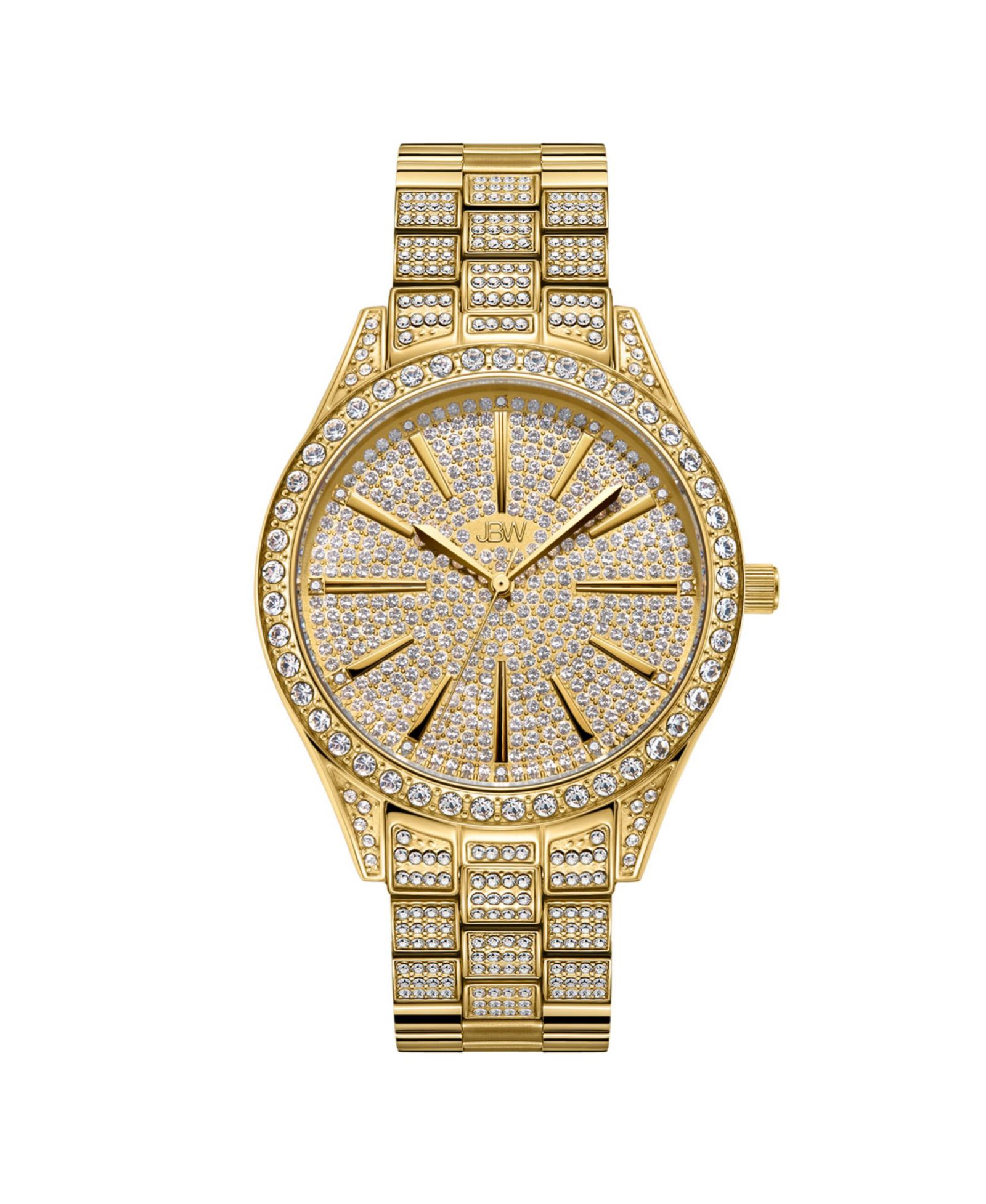 JBW Women's Cristal Diamond (1/8 ct.t.w.) 18k Gold Plated Stainless Steel Watch