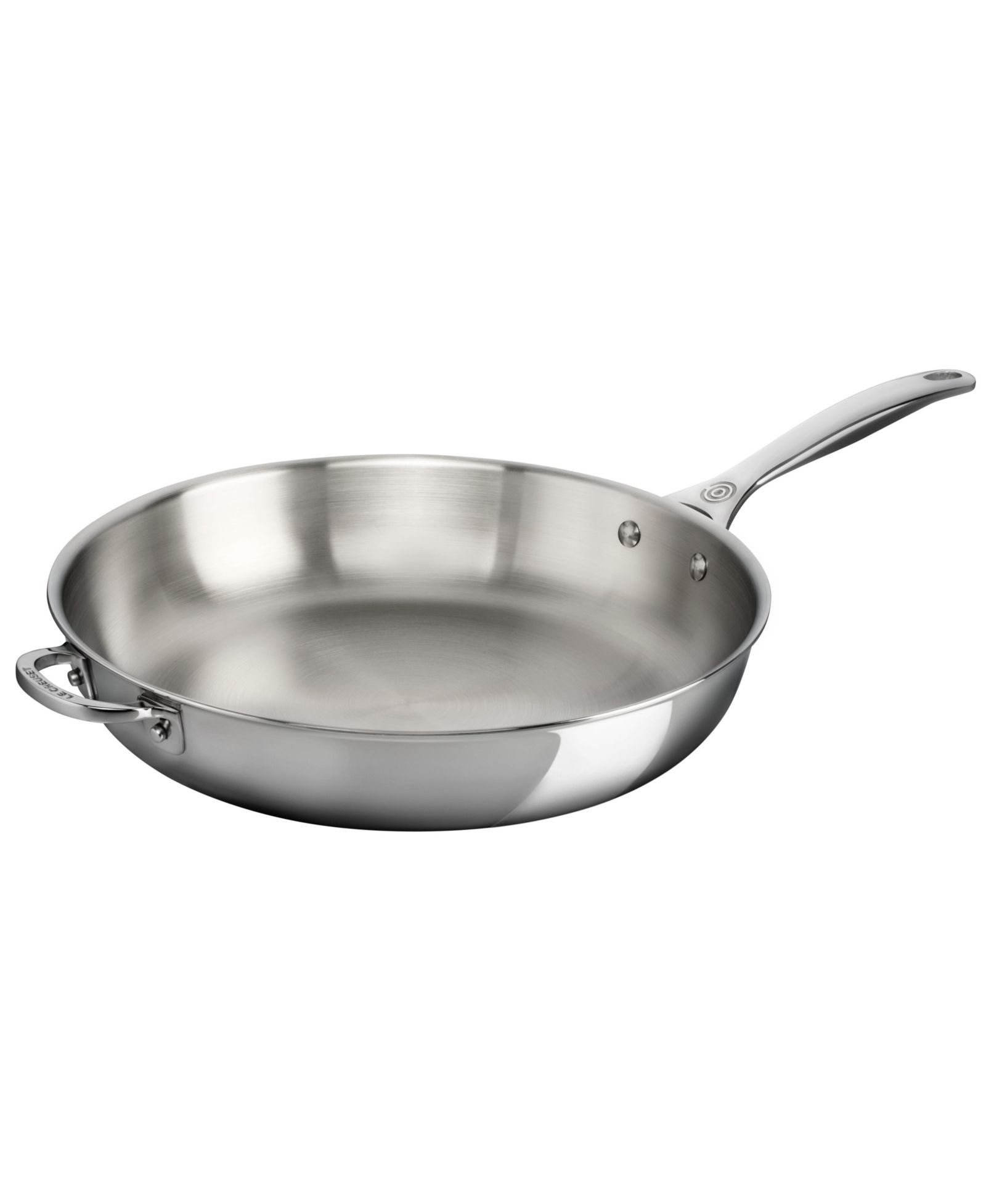 Le Creuset Stainless Steel 12.5"  Deep Fry Pan with Helper Handle