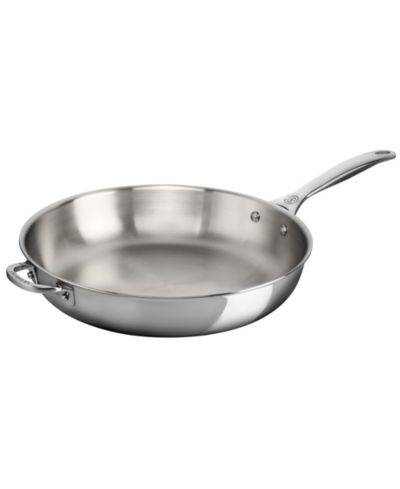 Le Creuset Stainless Steel 12.5"  Deep Fry Pan with Helper Handle