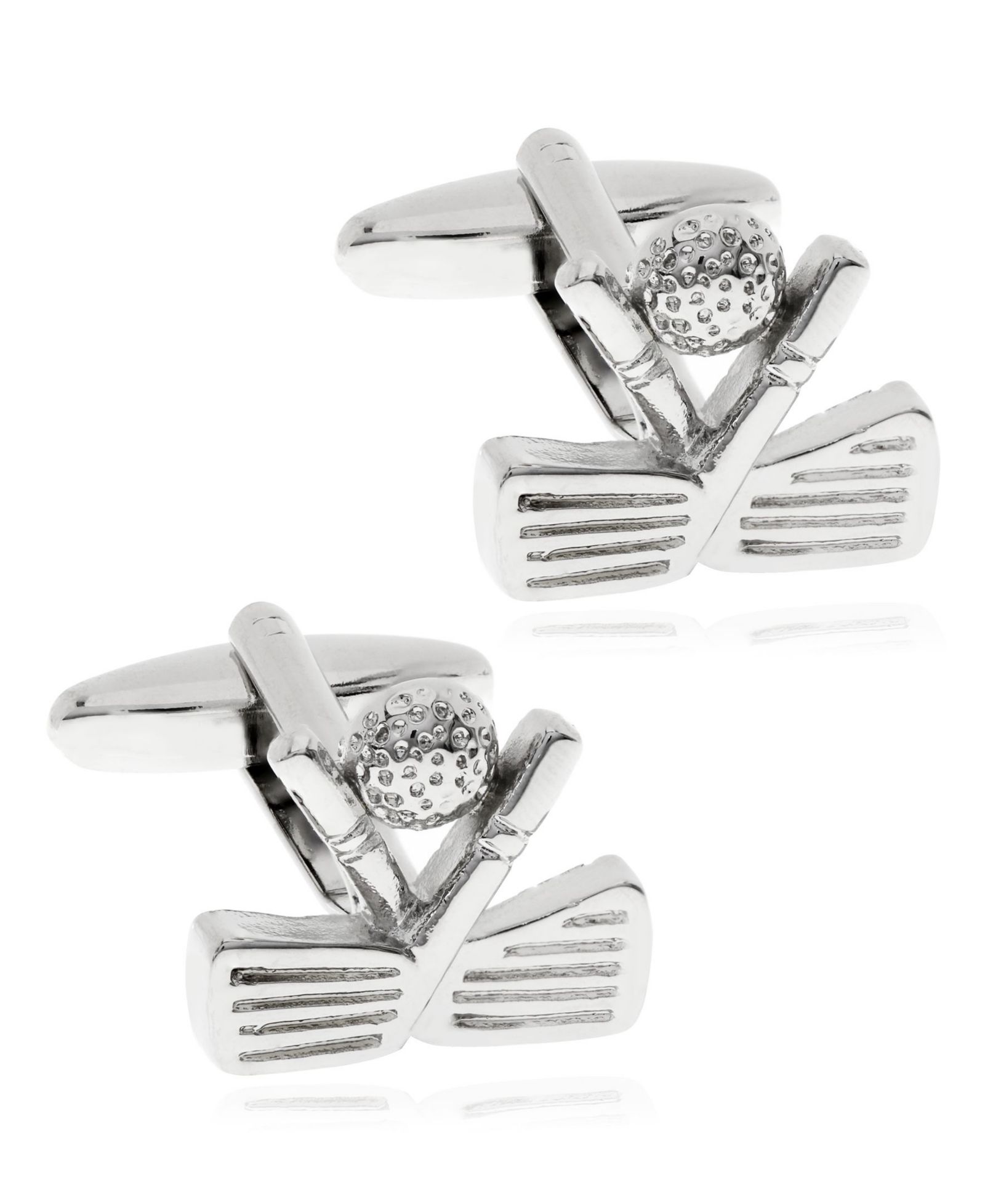 Sutton Запонки для гольф-клуба Silver-Tone