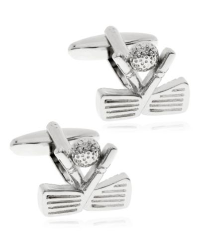 Sutton Запонки для гольф-клуба Silver-Tone