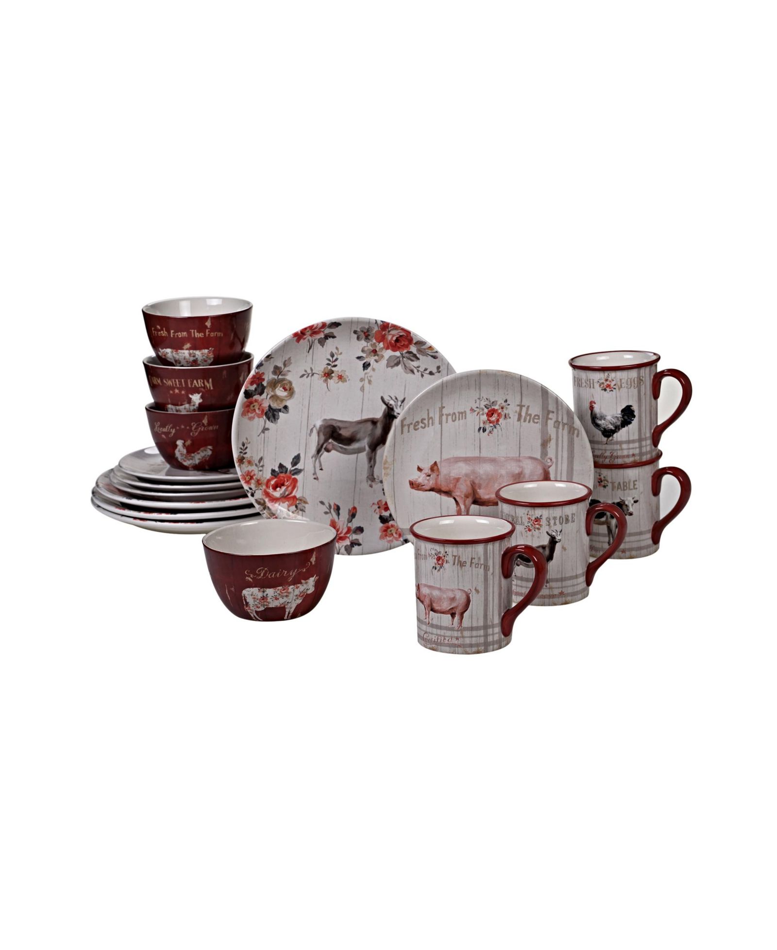 Certified International Farmhouse 16 Pc. Dinnerware Set, Service for 4
