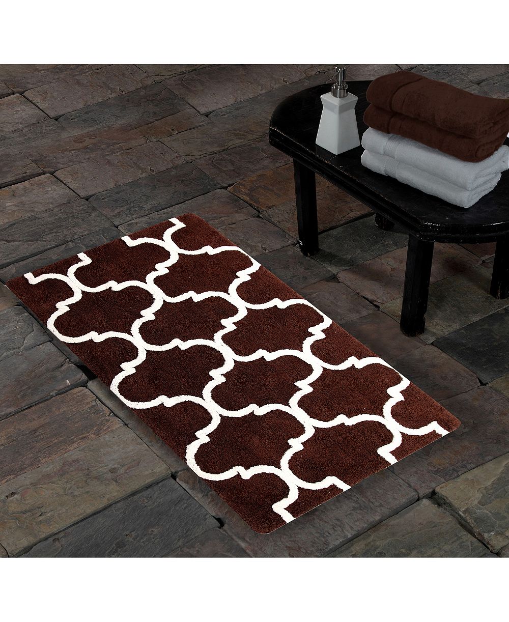Хлопковый коврик для ванной Saffron Fabs Geometric Non-Skid 30" x 50"