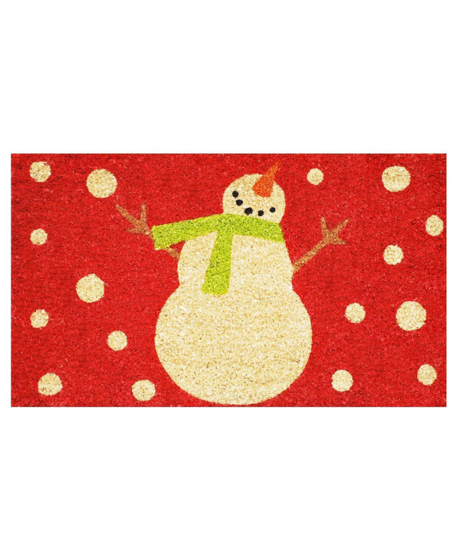 Коврик для двери Home & More Holiday Snowman Coir/Vinyl, 17" x 29"