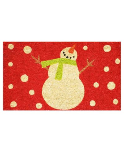 Коврик для двери Home & More Holiday Snowman Coir/Vinyl, 17" x 29"