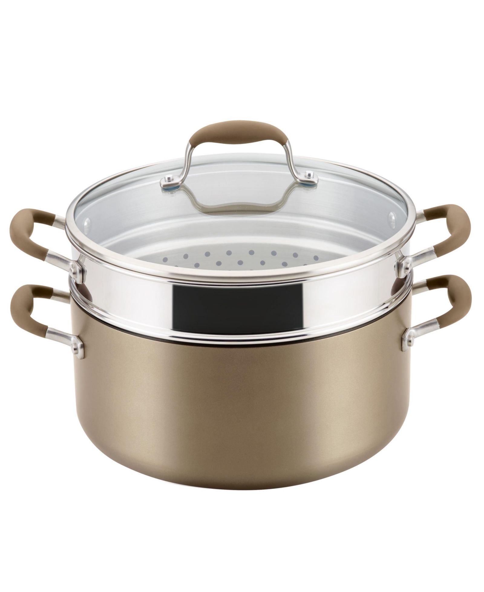Кастрюля Anolon Advanced Hard-Anodized Nonstick, 8.5 Qt., с многофункциональной вставкой
