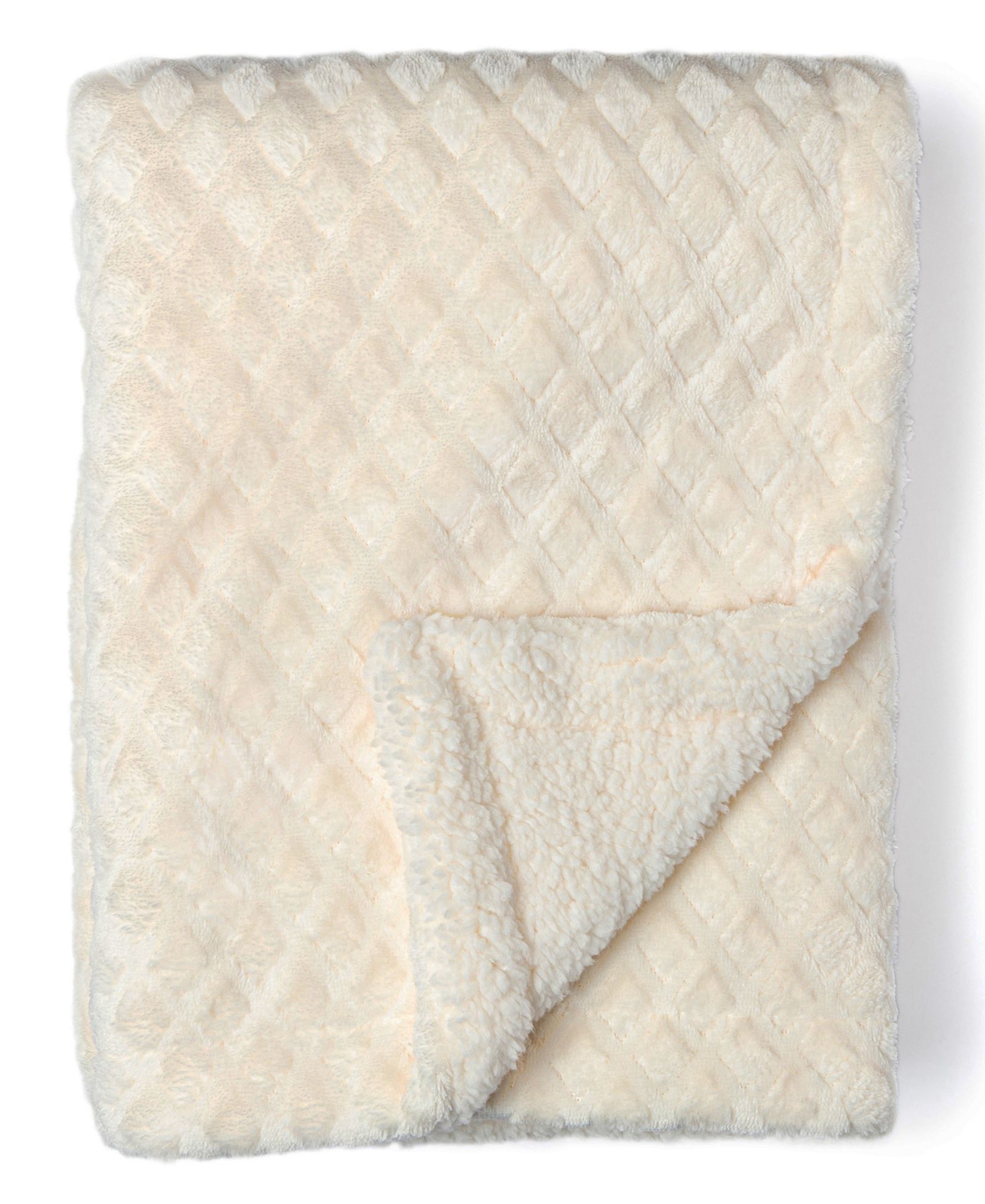 Детское плюшевое одеяло 3 Stories Trading Diamond Plush Sherpa