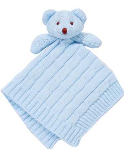 Вязаное одеяло с медведем 3 Stories Trading Security Blanket