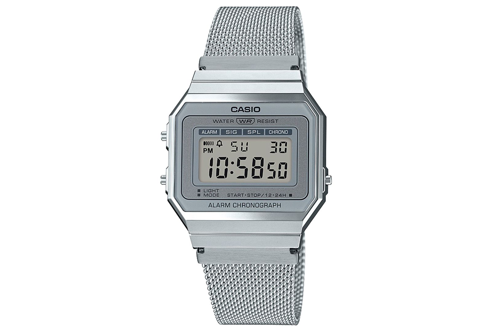 Унисекс часы Casio Digital, стальной браслет, 35.5mm
