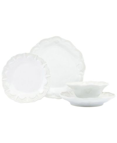 Vietri Incanto Stone Lace 4 Piece Place Setting