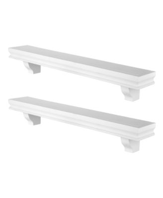 Danya B 24 in. Wall Display Ledge Shelves Set of 2