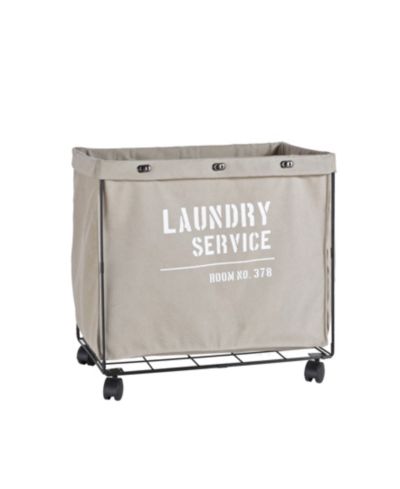 Корзина для белья Danya B Army из холста на колесах