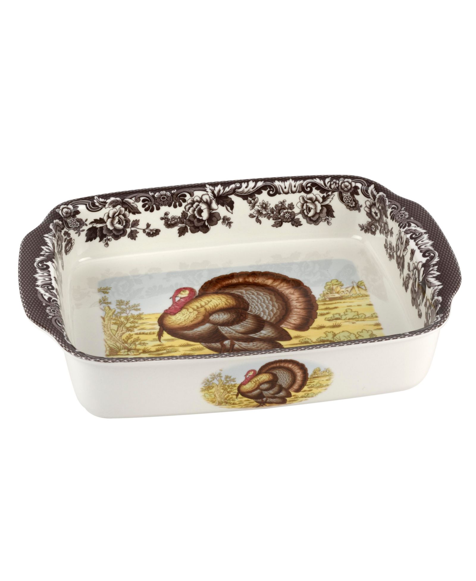 Spode Блюдо для лазаньи Woodland Turkey с ручкой
