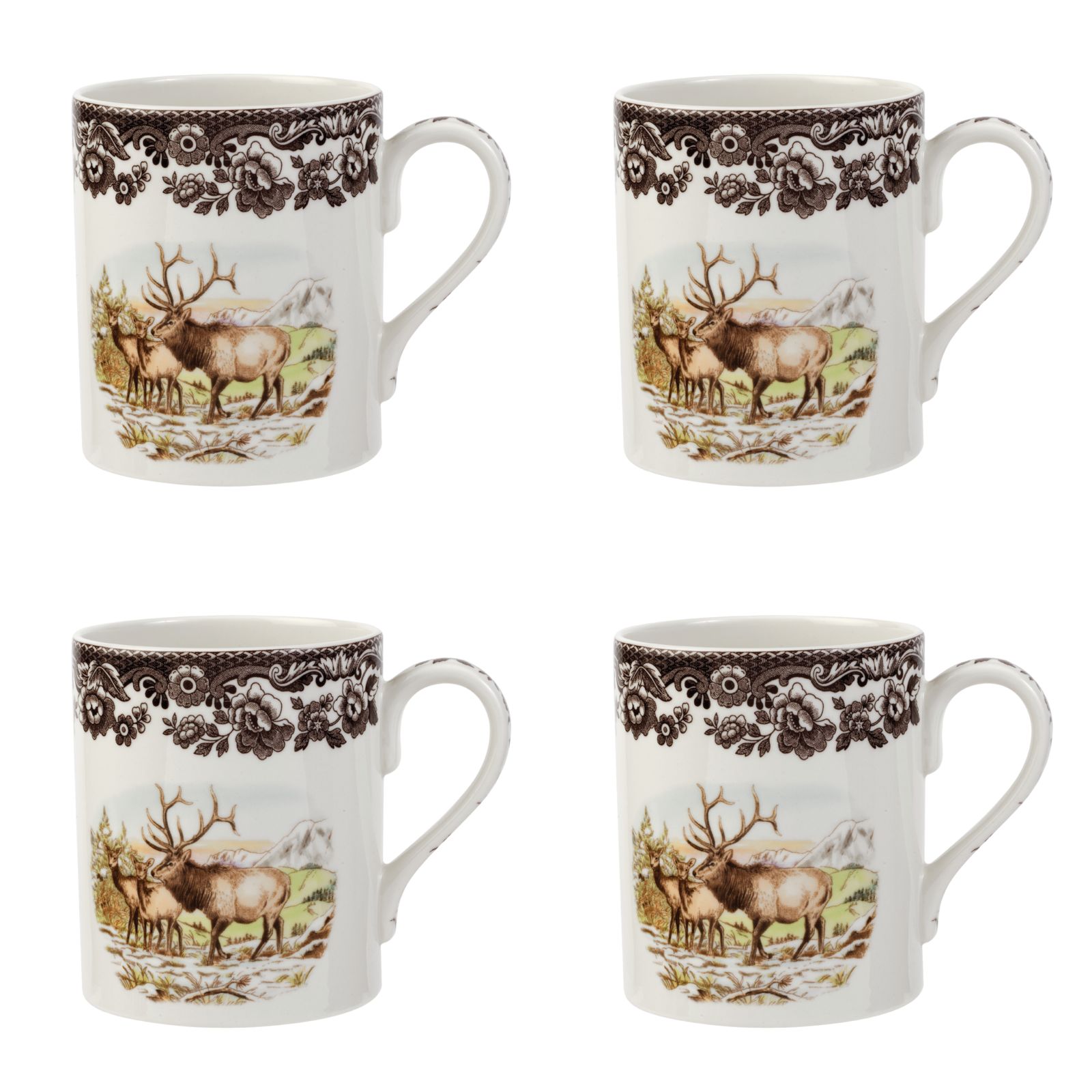 Кружки Spode Woodland Elk, набор из 4 штук