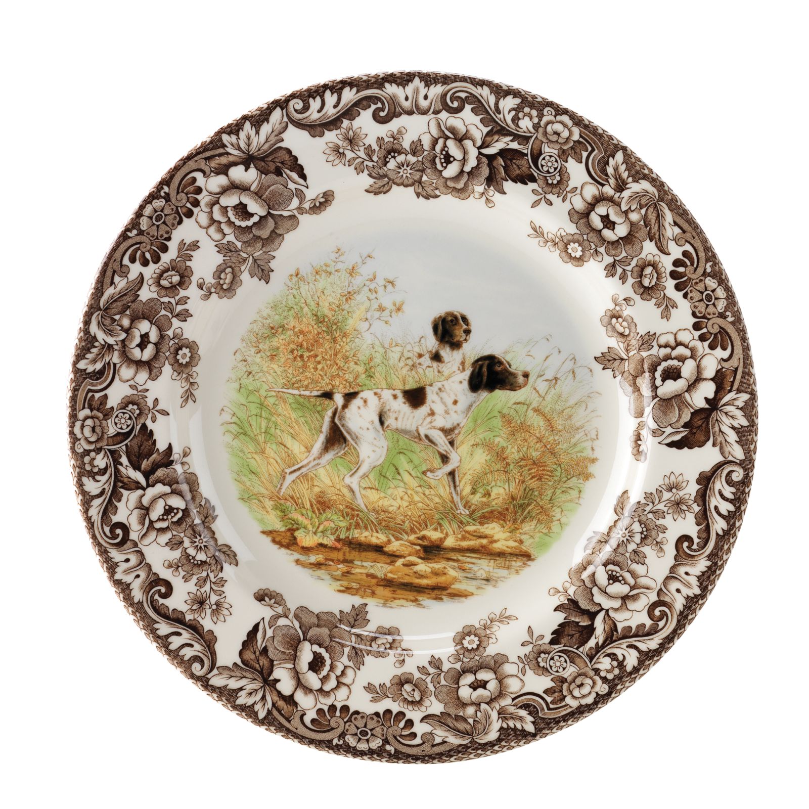 Spode Woodland Pointer обеденная тарелка