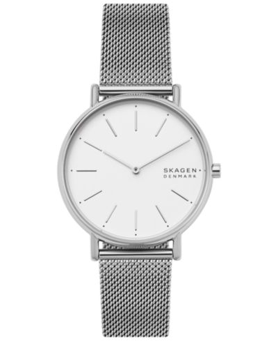 Женские часы Skagen Signatur Stainless Steel Mesh Bracelet 38mm