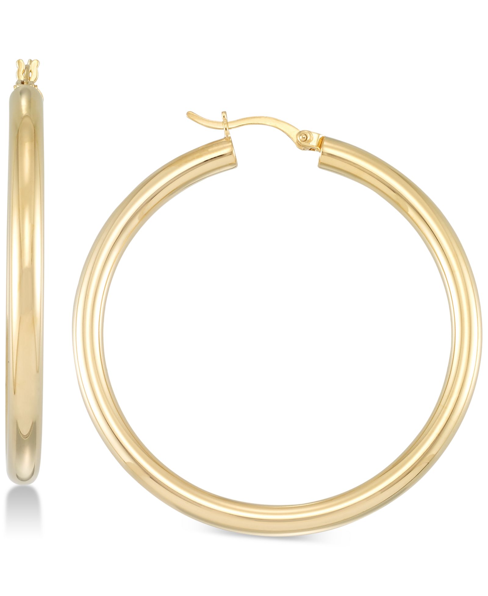 Серьги-кольца Simone I. Smith Polished в 18k Gold поверх Sterling Silver