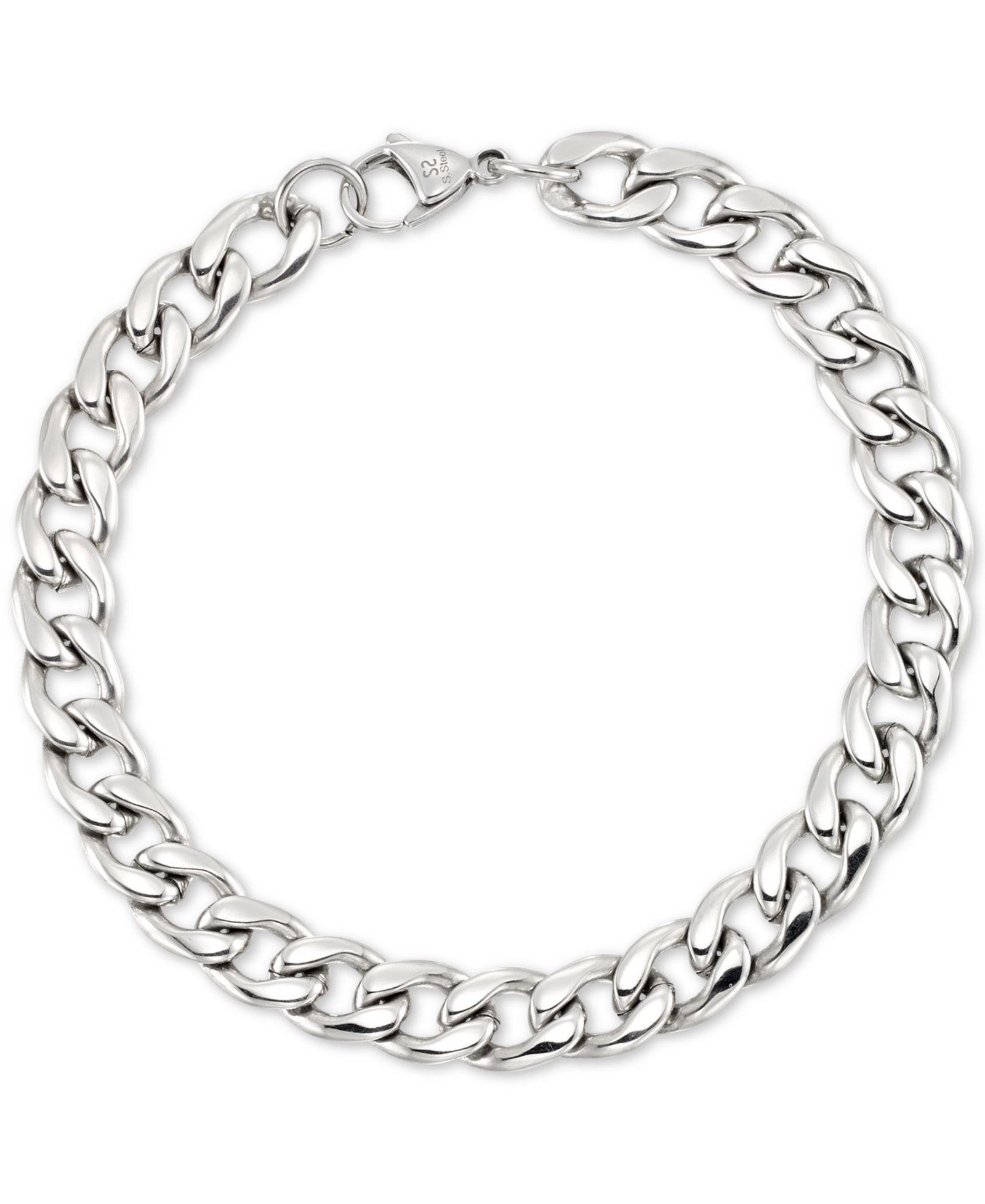 LEGACY for MEN by Simone I. Smith Curb Chain Bracelet in Stainless Steel