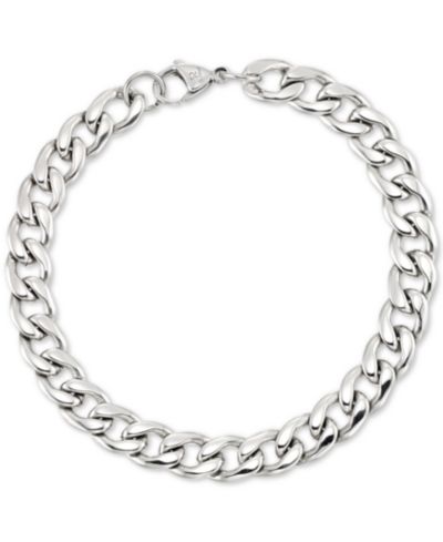 LEGACY for MEN by Simone I. Smith Curb Chain Bracelet in Stainless Steel