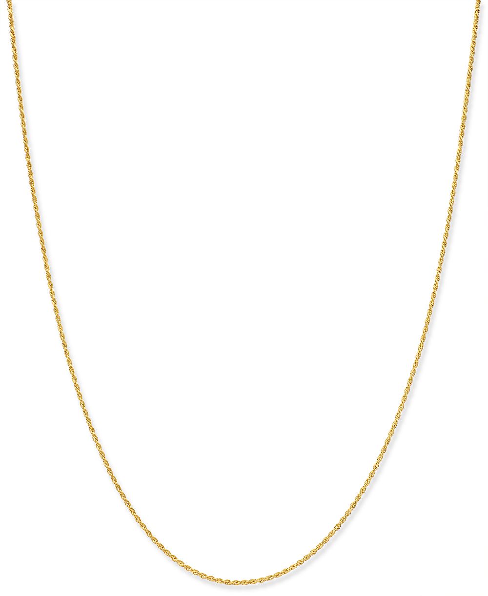 Giani Bernini Thin Rope Chain 24" Necklace (1.5mm) in 18k Gold-Plate Over Sterling Silver, Created for Macy's (Also in Sterling Silver)