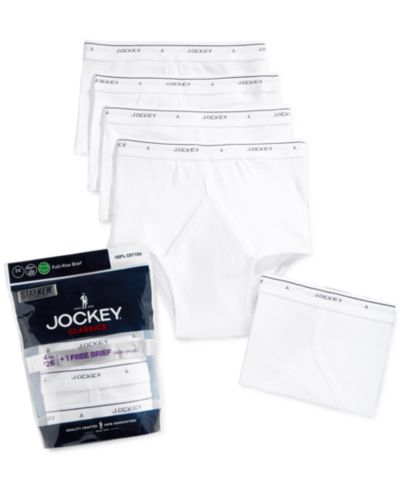 Мужские трусы Jockey Cotton Full Rise, комплект из 4 штук + 1 бонусная пара