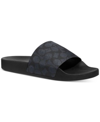 Мужские шлепанцы Coach Signature Coated Canvas Pool Slide